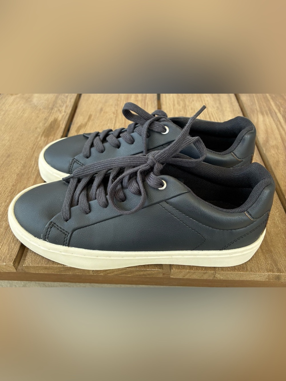 Zara Unisex Youth US3 Trainer Shoes euro size 34 Navy sneakers running casual